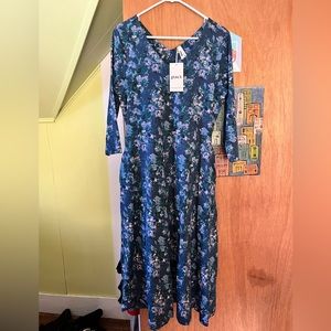 Pact Fit & Flare Midi Party Dress